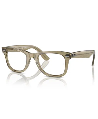 Ray Ban Unisex Wayfarer Ease Optics Change Eyeglasses, Rb4340v In Photo Striped Gray