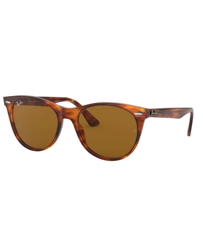 Ray Ban Unisex Wayfarer Ii Classic Sunglasses, Rb2185 In Striped Havana