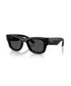 Ray Ban Unisex Wayfarer Puffer Square Sunglasses, Rb4940 In Black