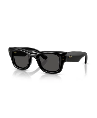 Ray Ban Unisex Wayfarer Puffer Square Sunglasses, Rb4940 In Black