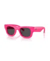 Ray Ban Unisex Wayfarer Puffer Square Sunglasses, Rb4940 In Pink