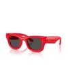 Ray Ban Unisex Wayfarer Puffer Square Sunglasses, Rb4940 In Red