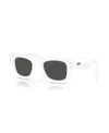 Ray Ban Unisex Wayfarer Puffer Square Sunglasses, Rb4940 In White