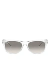 Ray Ban Ray-ban Unisex Wayfarer Rubberized Square Sunglasses, 50mm In Clear/gray Gradient