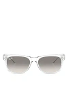 Ray Ban Ray-ban Unisex Wayfarer Rubberized Square Sunglasses, 50mm In Clear