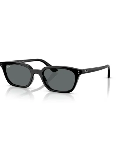 Ray Ban Unisex Zaya Polarized Sunglasses, Rb4456 In Black