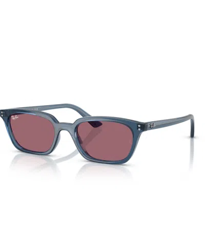 Ray Ban Unisex Zaya Polarized Sunglasses, Rb4456 In Light Blue