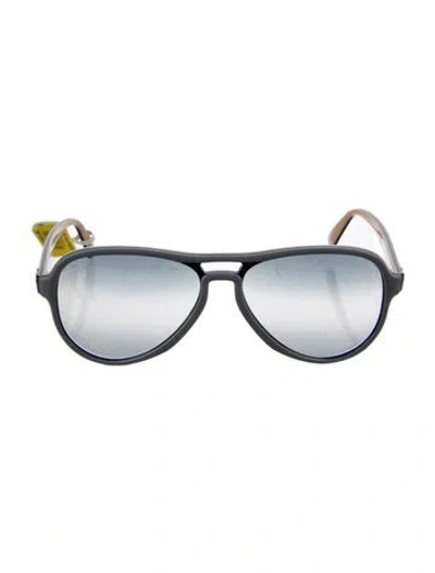 Pre-owned Ray Ban Vagabond Aviator Sunglasses In Gray