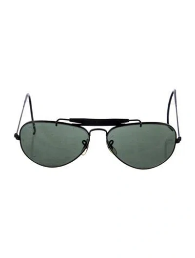 Pre-owned Ray Ban Vintage Aviator B&l Sunglasses In Black