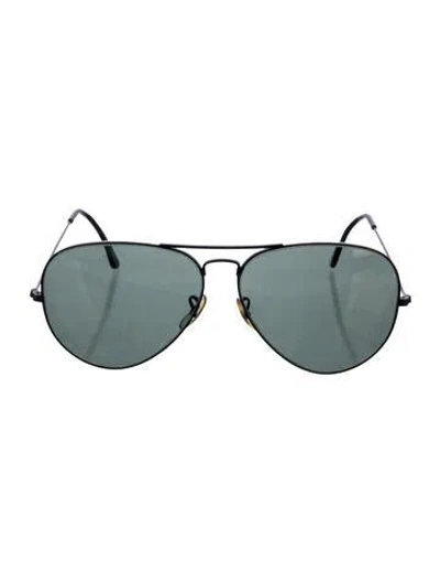 Pre-owned Ray Ban Vintage Aviator Sunglasses In Black