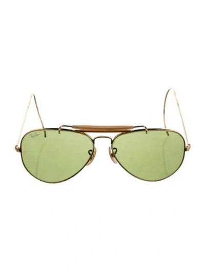 Pre-owned Ray Ban Vintage Aviator Sunglasses In Gold
