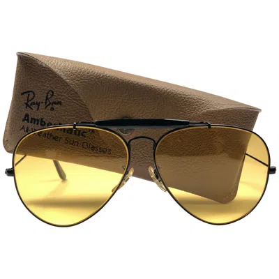 Pre-owned Ray Ban Vintage Black Outdoorsman Ambermatic 62mm B / L Sunglasses, 1970s