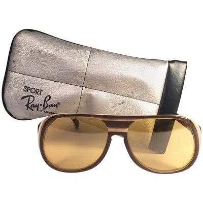 Pre-owned Ray Ban Vintage  B&l Timberline Ambermatic Mirror Lenses Sunglasses Usa In Brown