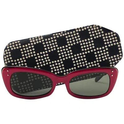 Pre-owned Ray Ban Vintage  Chase Red & Black 1960's Mid Century G15 Lenses Usa Sunglasses