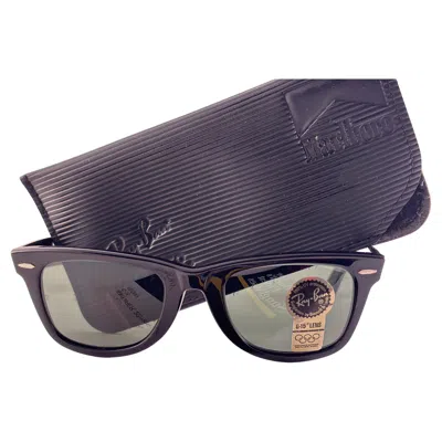 Pre-owned Ray Ban Vintage  The Wayfarer Marlboro Edition G15 Lens Usa 1991 Sunglasses In Black