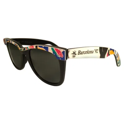 Pre-owned Ray Ban Vintage  The Wayfarer Olympics Barcelona 1992 B&l Usa 80's Sunglasses In Black