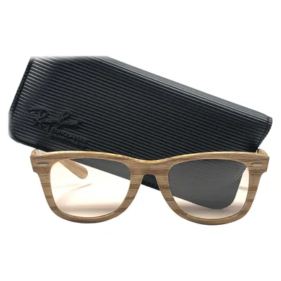 Pre-owned Ray Ban Vintage  The Wayfarer Woodies Driftwood Edition Collector Usa Sunglasses In Black