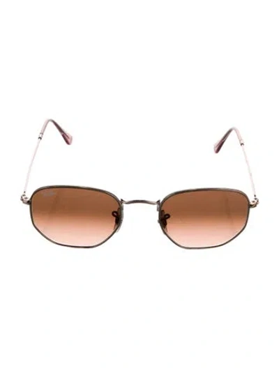 Pre-owned Ray Ban Vintage Round Sunglasses In Gold