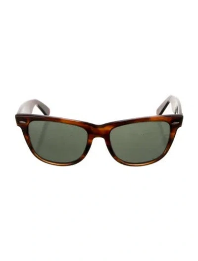 Pre-owned Ray Ban Vintage Wayfarer Sunglasses In Brown