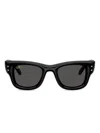 Ray Ban Waifarer Puffer Rivet-embellished Sunglasses In Black
