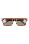 Ray Ban Ray-ban Warren 54mm Polarized Rectangular Sunglasses In Brown/green