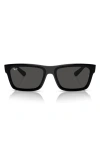 Ray Ban Warren 54mm Rectangular Sunglasses In Dark Grey