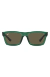Ray Ban Warren 57mm Rectangular Sunglasses