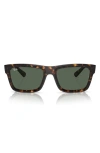 Ray Ban Warren 57mm Rectangular Sunglasses In Havana