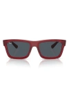 Ray Ban Ray-ban Warren 57mm Rectangular Sunglasses In Red