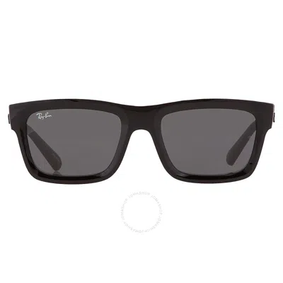 Ray Ban Warren Bio Based Dark Grey Rectangular Unisex Sunglasses Rb4396 667787 54 In Black
