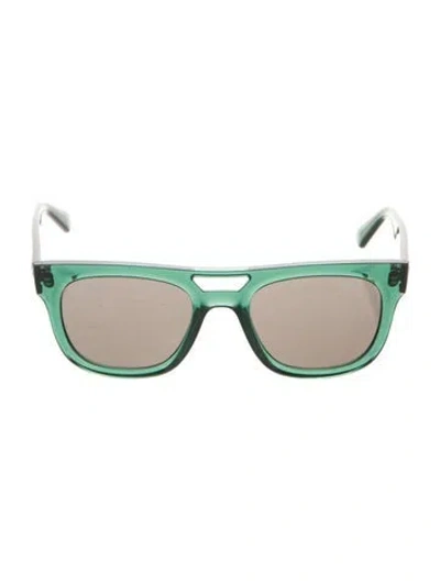 Pre-owned Ray Ban Warren Bio-based Wayfarer Sunglasses In Green