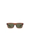 Ray Ban Sunglasses Unisex Warren Bio-based - Transparent Brown Frame Green Lenses Polarized 57-20 In Brown