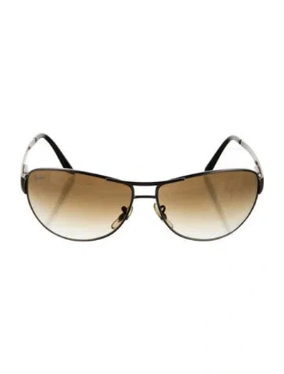 Pre-owned Ray Ban Warrior Gradient Aviator Sunglasses In Brown