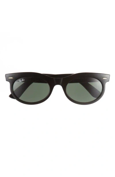 Ray Ban Wayfarer 50mm Oval Sunglasses In Black
