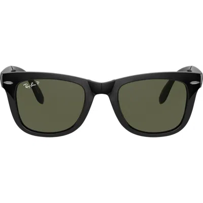 Ray Ban Ray-ban Wayfarer 50mm Polarized Folding Sunglasses In Multi