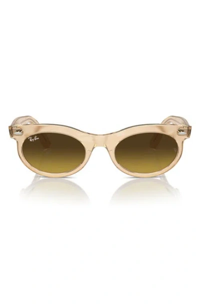 Ray Ban Ray-ban Wayfarer 53mm Oval Sunglasses In Brown Gradient