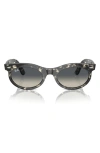 RAY BAN WAYFARER 53MM OVAL SUNGLASSES