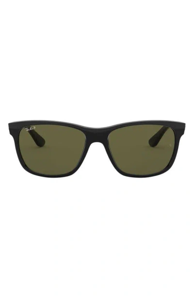 Ray Ban Wayfarer 57mm Polarized Sunglasses In Green