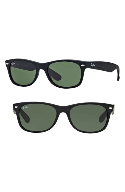 Ray Ban Wayfarer 58mm Rectangular Sunglasses In Matte Black