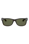 Ray Ban Ray-ban Wayfarer 58mm Rectangular Sunglasses In Tortoise/crystal Green