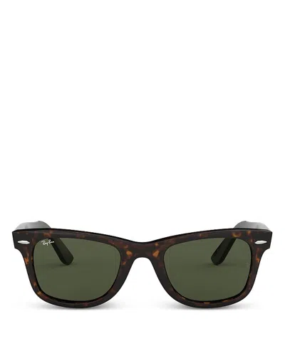Ray Ban Ray-ban Wayfarer Classic Sunglasses, 55mm In Tortoise/crystal Green