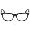Ray Ban Wayfarer Clear Evolve Grey Photochromatic Square Unisex Sunglasses Rb2140 901/5f 54 In Black / Grey