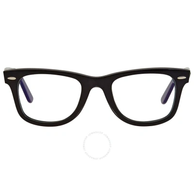 Ray Ban Open Box -  Wayfarer Clear Evolve Unisex Sunglasses Rb2140 901/5f 50 In Black