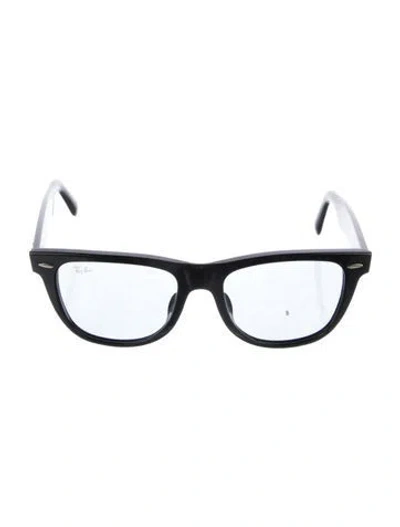 Pre-owned Ray Ban Wayfarer Clear Sunglasses In Black