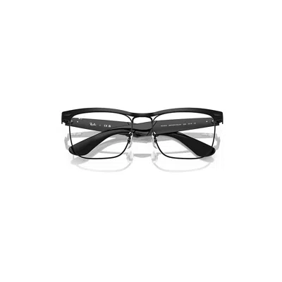 Ray Ban Wayfarer Deluxe Optics Eyeglasses Matte Black Frame Clear Lenses Polarized 53-18