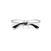 Ray Ban Wayfarer Deluxe Optics Eyeglasses Sandblasted Silver Frame Clear Lenses Polarized 53-18 In Sandblasted Silver