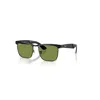 Ray Ban Wayfarer Deluxe Sunglasses Matte Black Frame Green Lenses 56-18 In Matt Schwarz