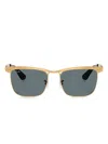 Ray Ban Wayfarer Deluxe Sunglasses In Gold