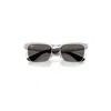 Ray Ban Wayfarer Deluxe Sunglasses Sandblasted Silver Frame Grey Lenses 53-18 In Sandblasted Silver
