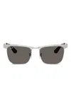 Ray Ban Rb3875 Wayfarer Deluxe Square Sunglasses In Silver